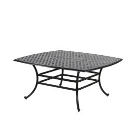 64" Square Dining Table; Dark Lava Bronze