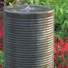 110"Tall Modern Cylinder Fountain Green Cement Zen Water Feature for patio or backyard