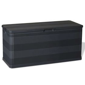 Patio Storage Box Black 46.1"x17.7"x22"