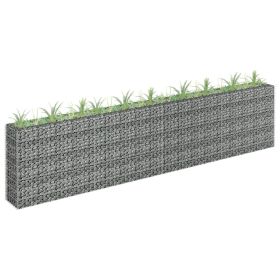 Gabion Raised Bed Galvanized Steel 141.7"x11.8"x35.4"