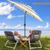 outdoor furniture  9Ft 3-Tiers Patio Umbrella Beige