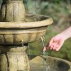 30"Tall 3-Tiered Polyresin Fountain with Light Gorgeous Traditional Design Water Feature for Garden or Lawn