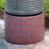 43"Tall Contemporary Outdoor Decoration Two-Tone Fountain Pillar Shape Cement Water Feature for Patio & Gaeden