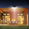 Solar Wall Lamp 74 LEDs 3 Adjustable Head Motion Sensor Flood Light IP65 Waterproof Security Light Outdoor