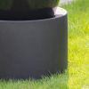 32"Tall Cement Urn Fountain Black Tranquility Lawn Water Feature for Backyard or Garden