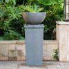 35inches Outdoor Zen Bowl Fountain Relaxing Polyresin Water Feature for a lawn or garden