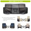 Outdoor Furniture Sets Cover;  Durable and Waterproof 420D Oxford Cloth Patio Conversation Sofa Cover; 93.7"Lx 35.8"W x 39.7"H; Black