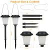 2Pcs Solar Flame Torch Light IP65 Waterproof Flickering Flame Stake Lamp