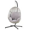 Large Hanging Egg Chair with Stand & UV Resistant Cushion Hammock Chairs with C-Stand for Outdoor