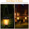 2Pcs Solar Flame Torch Light IP65 Waterproof Flickering Flame Stake Lamp