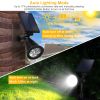 2Pcs Solar Spotlight Outdoor Dusk To Dawn Light Wall Path Lawn Garden Lamp Waterproof