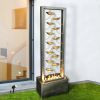 13 Tiered metal indoor/outdoor water fountain with Acoustic and Optical Accents