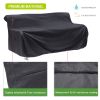 Outdoor Furniture Sets Cover;  Durable and Waterproof 420D Oxford Cloth Patio Conversation Sofa Cover; 93.7"Lx 35.8"W x 39.7"H; Black