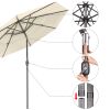 outdoor furniture  9Ft 3-Tiers Patio Umbrella Beige