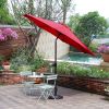 Patio Outdoor Market Umbrella with Aluminum Auto Tilt and Crank