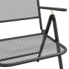 Folding Patio Chairs 2 pcs Expanded Metal Mesh Anthracite