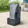 24.4inches Modern Water Fountain with Led Lights for Home Decor