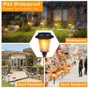 2Pcs Solar Flame Torch Light IP65 Waterproof Flickering Flame Stake Lamp