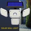 144 LED Solar Power PIR Motion Sensor Light 4-Head Outdoor Security Waterproof