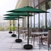 Simple Deluxe 7.5' Patio Outdoor Table Market Yard Umbrella with Push Button Tilt/Crank; 6 Sturdy Ribs for Garden; Deck; Backyard; Pool; 7.5ft; Green