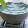 45"Tall Gray Finish Outdoor Zen Bowl Fountain Transitional Decoration Designed Water Feature for Patio or Deck