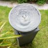 45"Tall Gray Finish Outdoor Zen Bowl Fountain Transitional Decoration Designed Water Feature for Patio or Deck