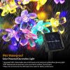 2Pcs Solar Powered String Lights 50LED Beads Fairy Sakura Flower Blossom Lights