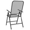 Folding Patio Chairs 2 pcs Expanded Metal Mesh Anthracite