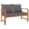 vidaXL 5 Piece Garden Lounge Set with Cushion Solid Acacia Wood