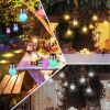 4Pcs Solar Powered Hanging Crystal Ball Lights Outdoor Waterproof