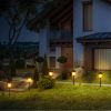 2Pcs Solar Flame Torch Light IP65 Waterproof Flickering Flame Stake Lamp