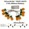 1pc; Pineapple String Lights; Battery Operated; 10 Fun Patio Lights; Party Bedroom Home Birthday Indoor Decor; Outdoor Hawaiian Tropical Tiki Gifts De