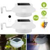 2Pcs Solar Powered Gutter Lights Outdoor IP65 Waterproof Dusk to Dawn Sensor Security Lamps