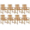 9 Piece Patio Dining Set Solid Wood Acacia