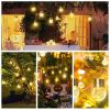 4Pcs Solar Powered Hanging Crystal Ball Lights Outdoor Waterproof