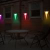 4Pcs Solar Deck Lights Outdoor LED RGB Solar Decorative Step Fence Lamp