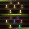 4Pcs Solar Deck Lights Outdoor LED RGB Solar Decorative Step Fence Lamp