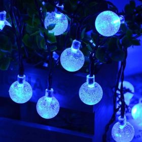 Remote Control Usb Bubble Ball Outdoor Holiday Decoration String Lights (Option: Warm white30)