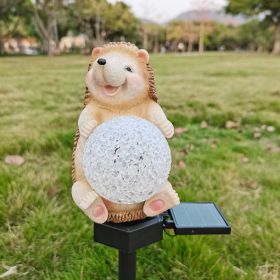 Outdoor Courtyard Solar Hedgehog Lawn Lamp (Option: Solar colorful hedgehog light)