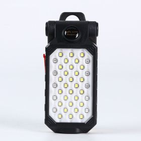 Folding USB Rechargeable COB Work Light Portable LED Flashlight Adjustable Waterproof Camping Lantern Magnet Design With Power Display (Option: W598B Builtin battery with U)