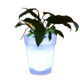 Solar Plastic Flowerpot Outdoor Waterproof (Option: Solar Flower Pot Light)