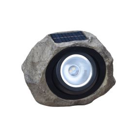 Solar Simulation Stone Lamp Garden Lamp Outdoor Outdoor Garden Lawn Decoration Spotlight (Color: White)