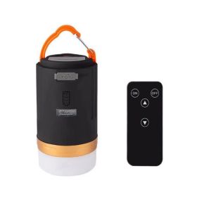 Emergency Camping Light Remote Control Outdoor Camping Light Fishing Light Tent Light (Color: Black)