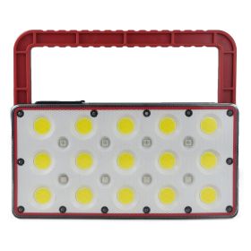 Portable LED Flood Light USB Rechargeable Red And Blue Warning Multifunctional Camping Light (Option: Picture color)