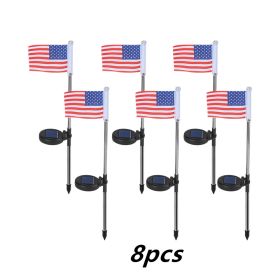 Garden Decoration Solar Flag Light (Option: American flag-8PCS)