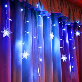 LED ice bar lamp snowflake hanging (Option: Blue-3.5m-EU 220V)