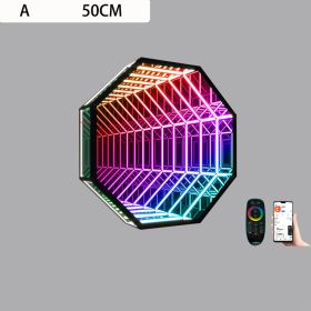 Modern Creative Abyss Melaleuca Mirror Colorful Wall Lamp Octagon (Option: A-EU-50cm)