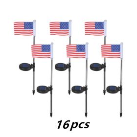 Garden Decoration Solar Flag Light (Option: American flag-16PCS)