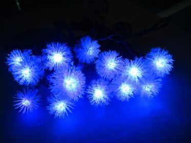 Guirlande Boule Solaires de Neige Jaune (Option: Blue-30LED 6M)