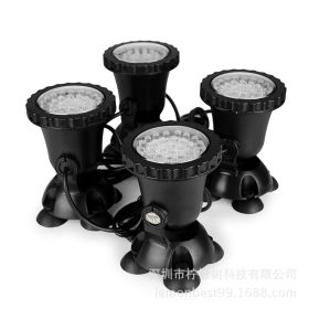 Color LED fish cylinder lamp LED dive lamp mountain lamp pool lamp diving fish tank shooting four (Option: default)